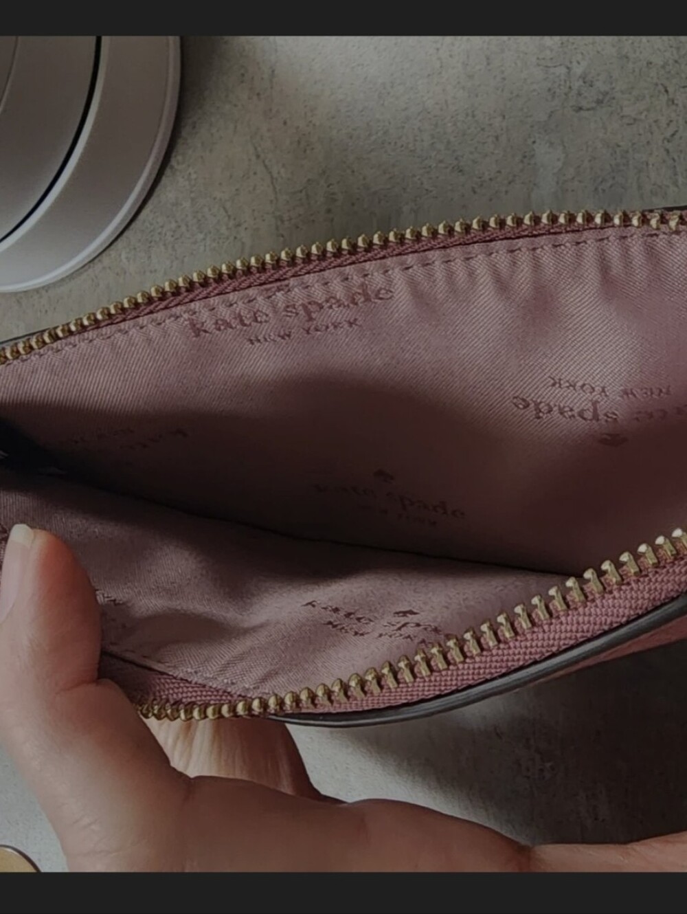kate spade New York Pink Pebbled Leather Wristlet - Picture 6 of 7